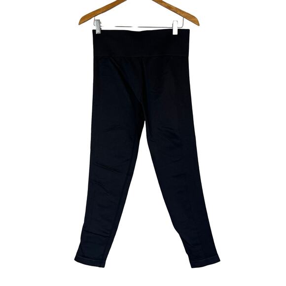 A592970 ANYBODY Intimates Jacquard Panel Leggings Edges Black 4X - Picture 1 of 6